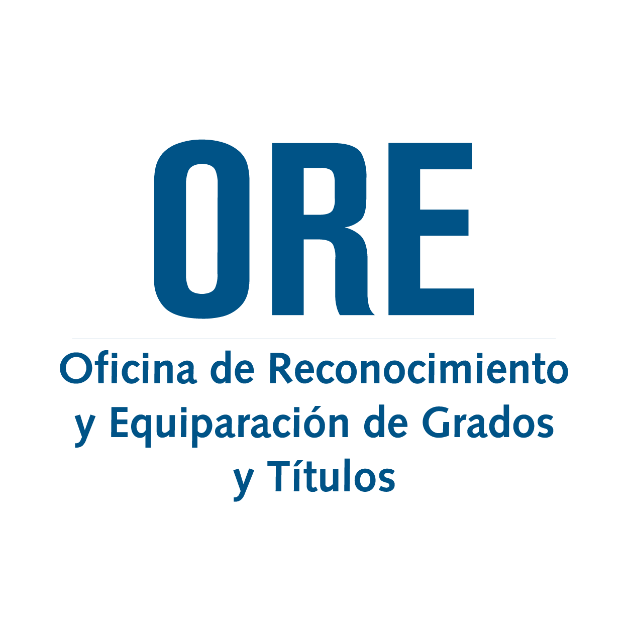 Logo Oficina de Reconocimiento y Equiparación de Grados y Titulos